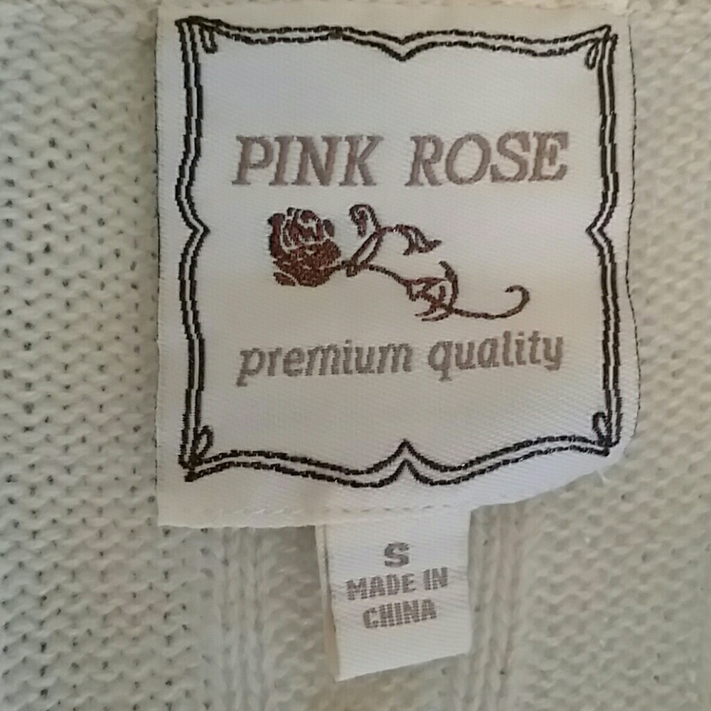 NWOT. Cream dress w/brown decorative buckle by Pin - Picture 4 of 6